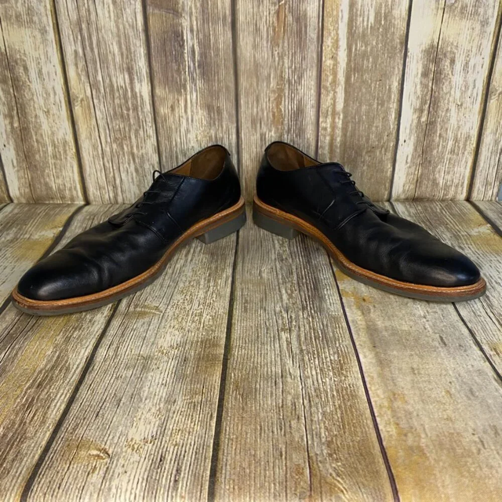 Gordon Rush Shoes Landon Leather Plain Toe Derby Dress Shoe Mens Size 11.5 Black